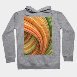 Fountain Flux Red, Green and Orange Abstract Minimal Artwork Hoodie